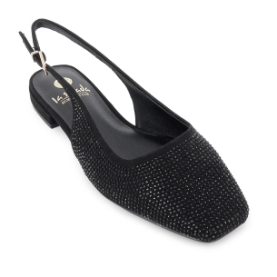 Bailarina destalonada pedreria vestir tacon bajo mujer negro 2