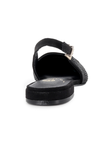 Bailarina destalonada pedreria vestir tacon bajo mujer negro