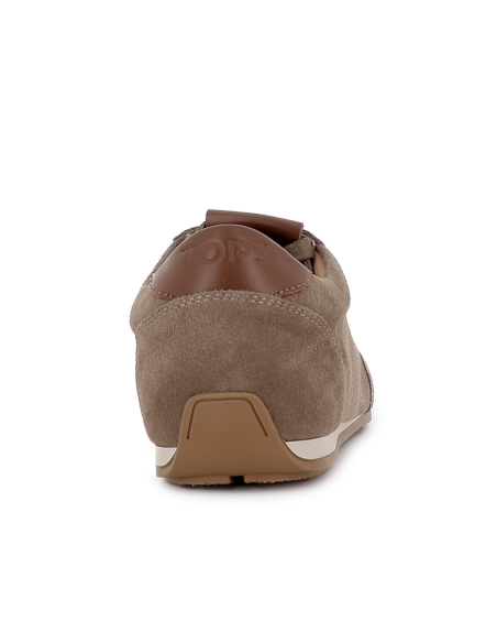 Deportivo piel serraje perfil fino suela flexible mujer taupe