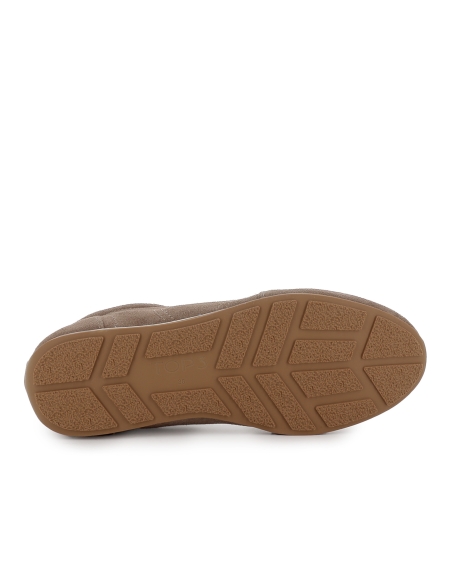 Deportivo piel serraje perfil fino suela flexible mujer taupe