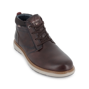 Botin piel con cordones y detalle suela hombre marron 2