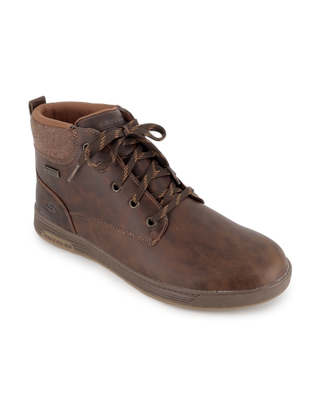 Bota casual cordones waterproof hombre marron