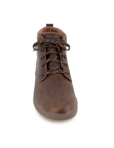 Bota casual cordones waterproof hombre marron