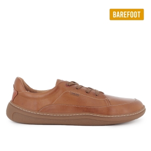Deportiva piel barefoot cordon plantilla extraible hombre marron
