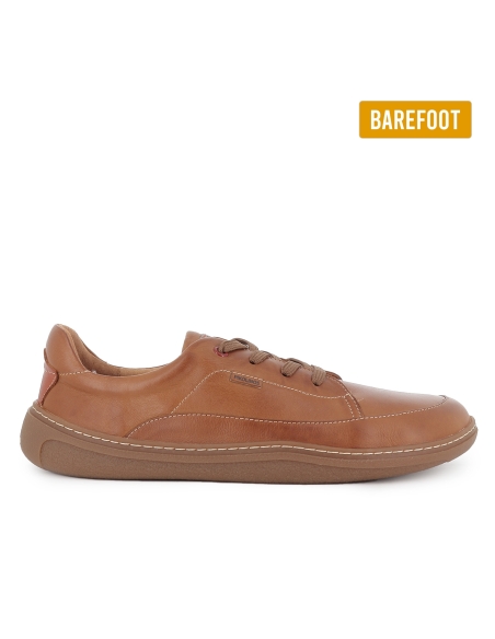 Deportiva piel barefoot cordon plantilla extraible hombre marron