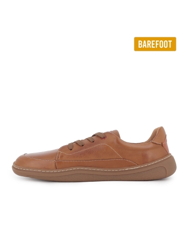 Deportiva piel barefoot cordon plantilla extraible hombre marron