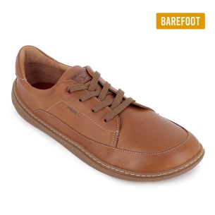 Deportiva piel barefoot cordon plantilla extraible hombre marron 2