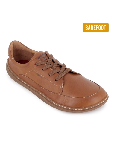 Deportiva piel barefoot cordon plantilla extraible hombre marron