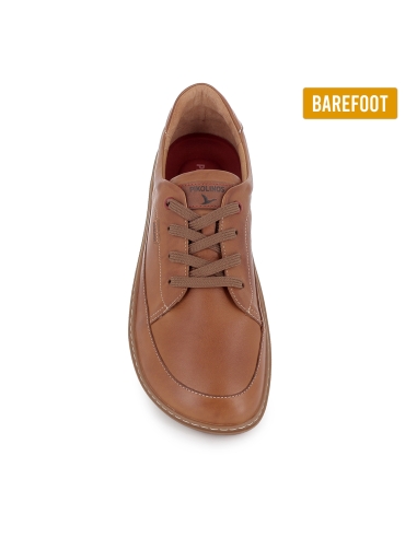 Deportiva piel barefoot cordon plantilla extraible hombre marron
