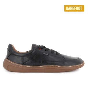 Deportiva piel barefoot cordon plantilla extraible hombre negro