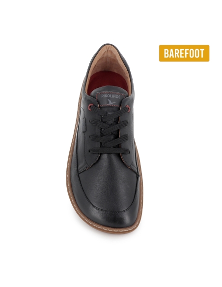 Deportiva piel barefoot cordon plantilla extraible hombre negro