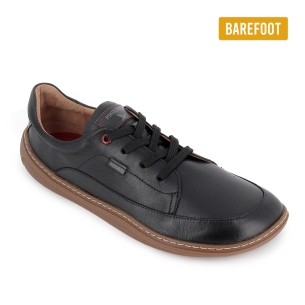 Deportiva piel barefoot cordon plantilla extraible hombre negro 2