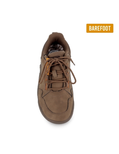 Deportivas barefoot elasticos plantilla hombre marron