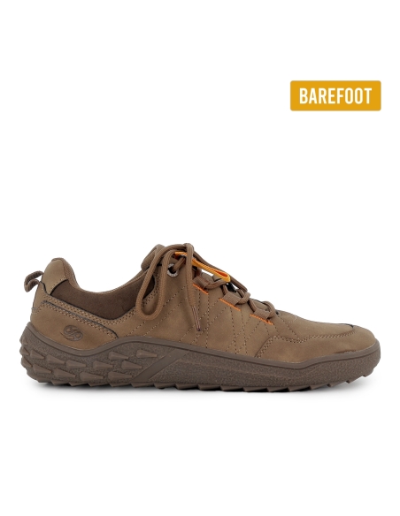 Deportivas barefoot elasticos plantilla hombre marron