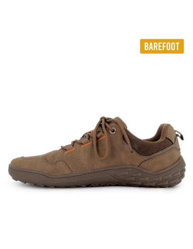 Deportivas barefoot elasticos plantilla hombre marron
