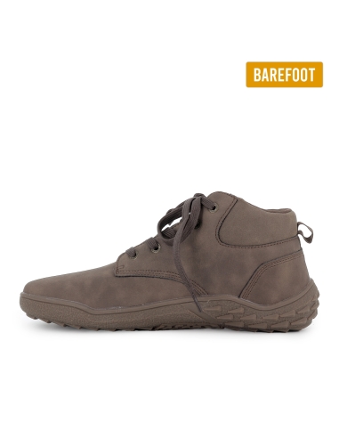Botin barefoot cordones plantilla hombre marron