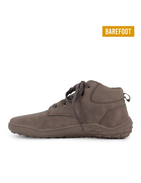 Botin barefoot cordones plantilla hombre marron