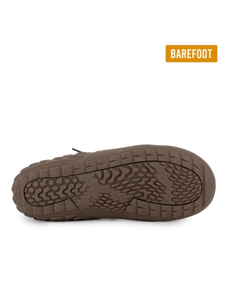 Botin barefoot cordones plantilla hombre marron