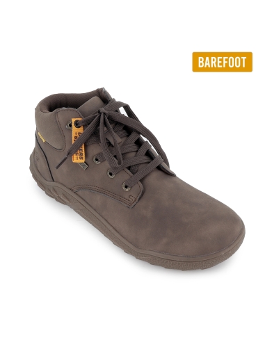 Botin barefoot cordones plantilla hombre marron