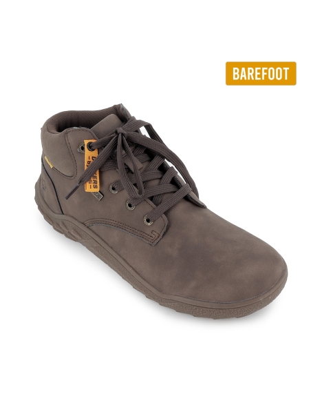 Botin barefoot cordones plantilla hombre marron