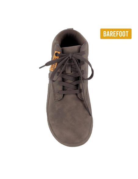 Botin barefoot cordones plantilla hombre marron