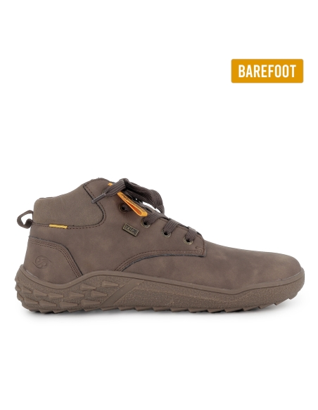 Botin barefoot cordones plantilla hombre marron