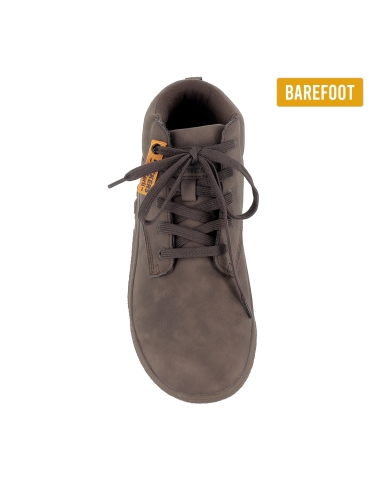 Botin barefoot cordones plantilla hombre marron