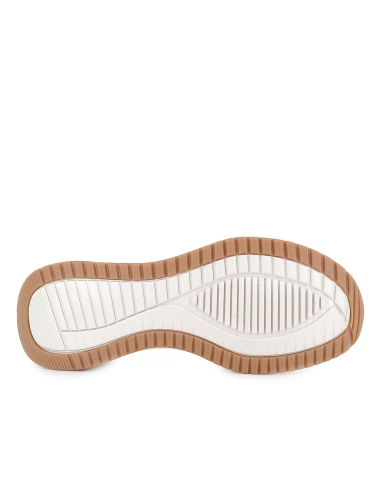 Deportivas Slip-ins con cordones elasticos Memory Foam mujer blancas