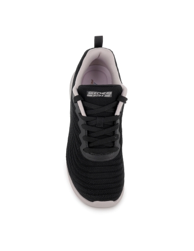 Deportivas malla knit con cordones Memory Foam mujer negras