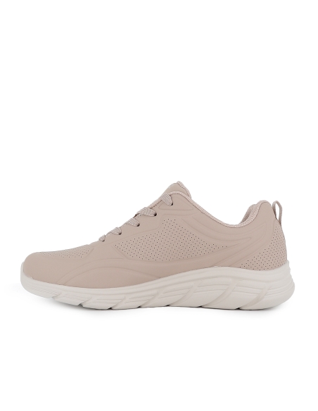 Deportivas cordones y Memory Foam mujer beige