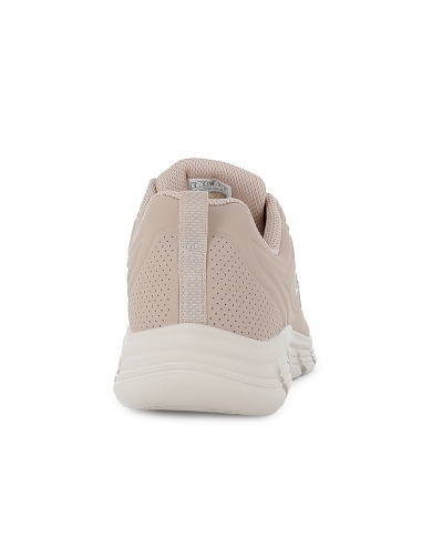 Deportivas cordones y Memory Foam mujer beige