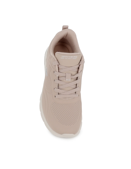 Deportivas cordones y Memory Foam mujer beige