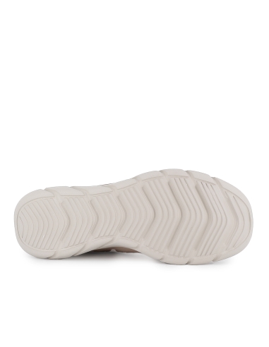 Deportivas cordones y Memory Foam mujer beige