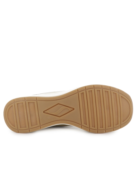 Deportiva transpirable y comoda con cordones cuña mujer blanco