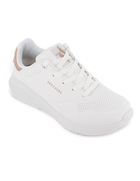 Deportivas comodas con cordones Memory Foam mujer blancas