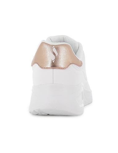 Deportivas comodas con cordones Memory Foam mujer blancas