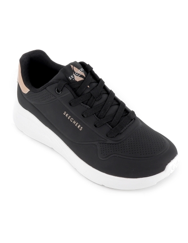 Deportivas comodas con cordones Memory Foam mujer negra