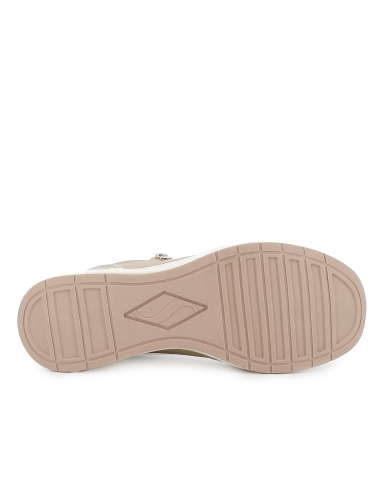 Deportivas transpirables con cordones cuña mujer blanco