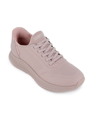 Deportivas Slip-ins con cordones elasticos Memory Foam mujer rosa