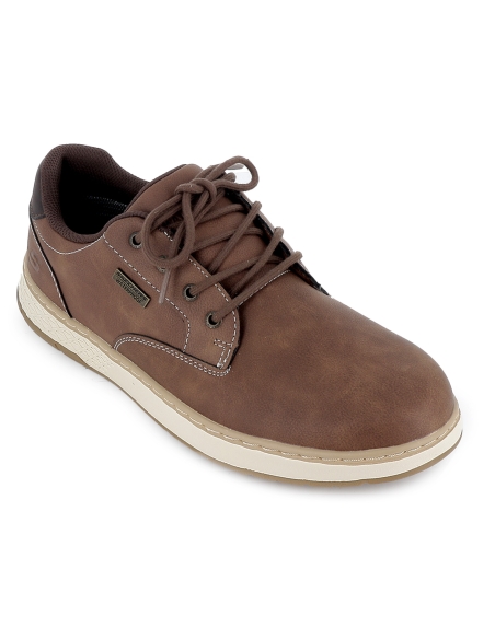 Zapatos sport casuales con cordones hombre marron