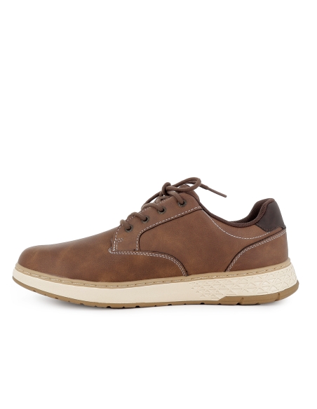 Zapatos sport casuales con cordones hombre marron