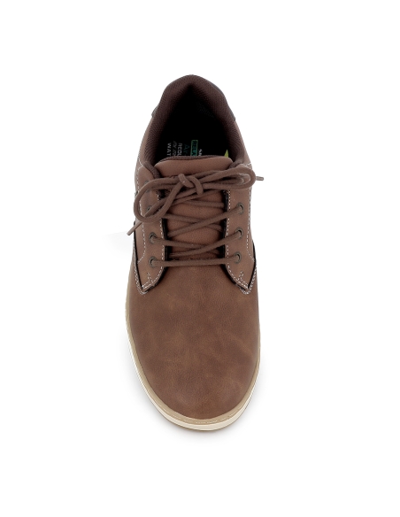 Zapatos sport casuales con cordones hombre marron