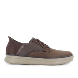 Zapato piel cordones Memory Foam casual hombre marron