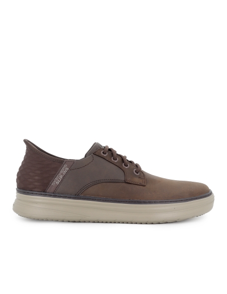 Zapato piel cordones Memory Foam casual hombre marron