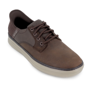 Zapato piel cordones Memory Foam casual hombre marron 2