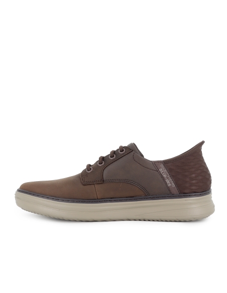 Zapato piel cordones Memory Foam casual hombre marron