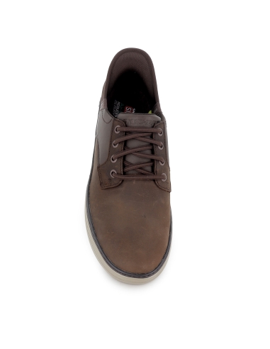 Zapato piel cordones Memory Foam casual hombre marron