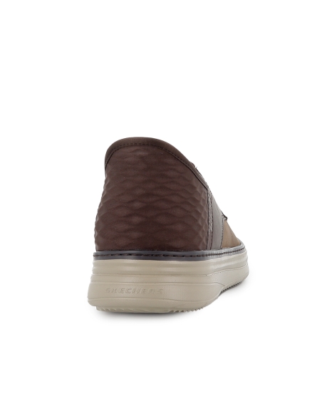 Zapato piel cordones Memory Foam casual hombre marron