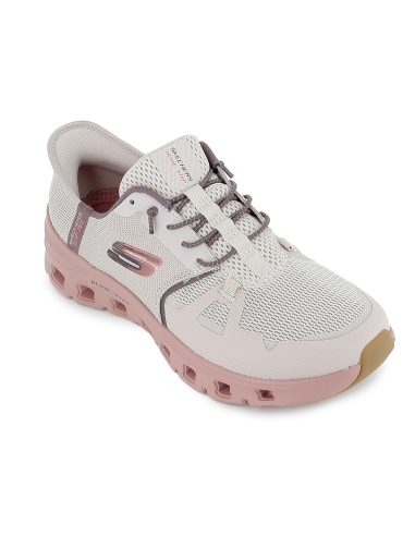 Zapato sport vegano slip-ins con cordones mujer taupe