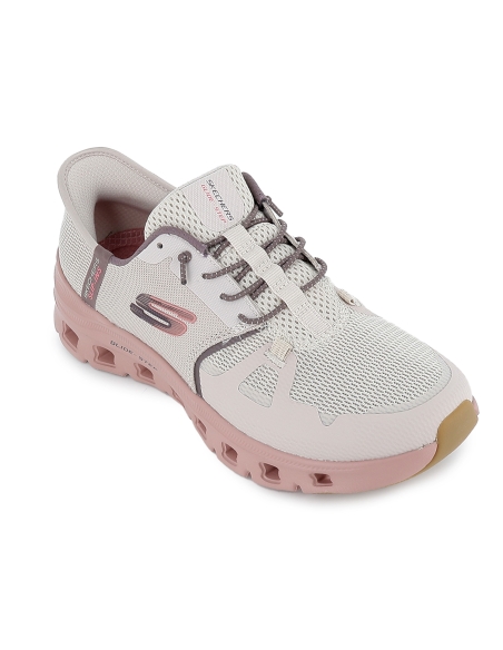 Zapato sport vegano slip-ins con cordones mujer taupe